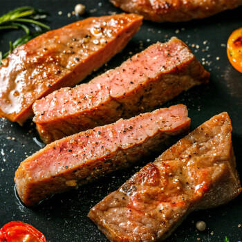 恒都 国产整切菲力西冷牛排套餐 1.5kg（10片）含酱 整切调理牛扒烧烤 商品图1