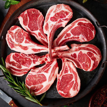 东来顺 内蒙古羔羊原切法排小切1斤（约4-6根） 战斧法式羊排 烧烤食材 商品图4