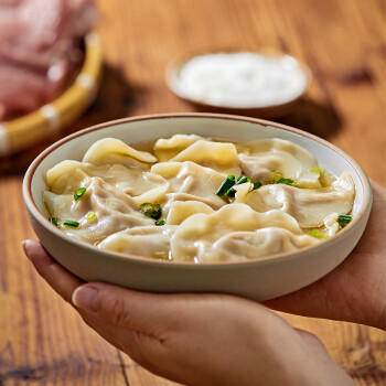 吴大娘 大娘水饺手工捏制荠菜猪肉饺40只 800g 早餐夜宵速冻饺子 商品图3