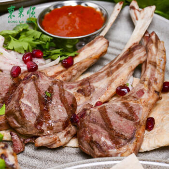 东来顺 内蒙古羔羊原切法排小切1斤（约4-6根） 战斧法式羊排 烧烤食材 商品图3