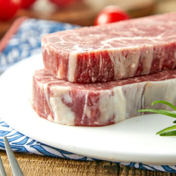 天谱乐食澳洲安格斯M3原切侧腹牛排300g(150g*2)谷饲250天牛腩排雪花牛肉 商品图0