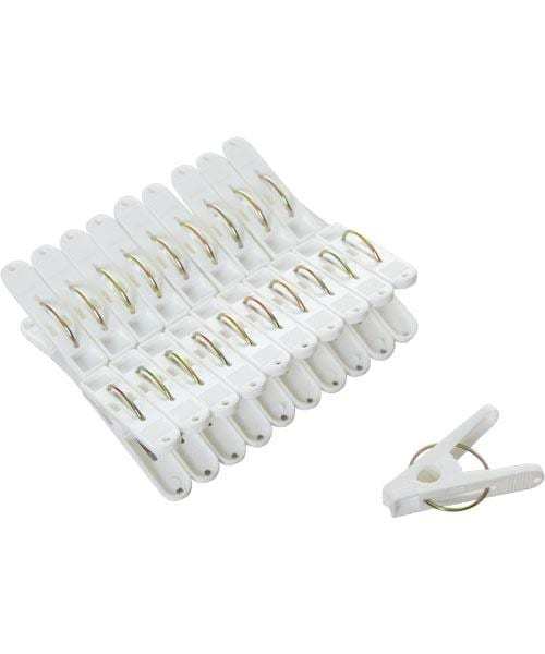 纯白塑料晾衣夹20件套SP-1104NW 商品图0