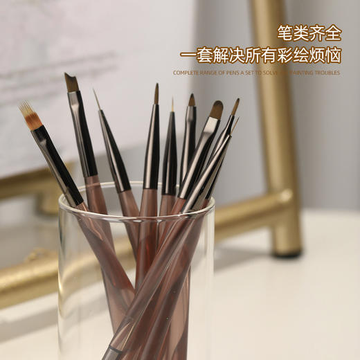 【美甲饰品】-美甲笔刷子套装扫扫笔双头建构笔光疗彩绘拉线笔 商品图1