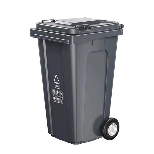 【ZK】吊挂垃圾桶  沧美  240L灰色其他加厚带轮垃圾桶  240L/个  C240 商品图0