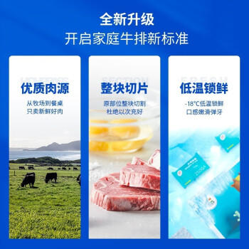 小牛凯西菲力原肉整切调理牛排盒装含酱包600g儿童牛扒阿根廷牛肉烧烤早餐 商品图6