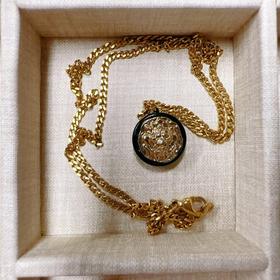 北京仓｜Gigi Paris-黑色狮子头-小号 Vintage纽扣 项链［法国设计师］