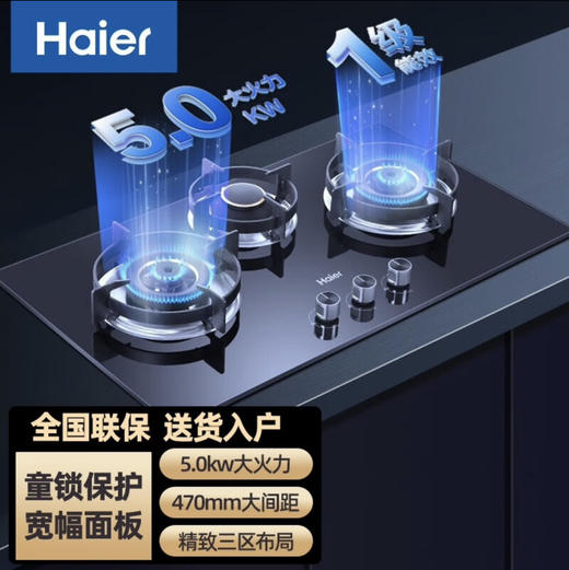 海尔（Haier） 燃气灶 JZT-Q93301（12T） 商品图1