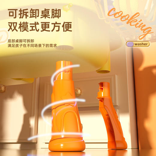 「两款可选！玩转欢乐过家家」儿童洗碗机玩具水龙头电动循环出水带桌腿大容量宝宝洗手盆玩具 商品图1