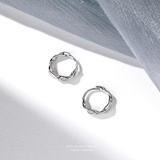 【莫比乌斯】S999银足银耳饰【YXS-CE119】 商品图3