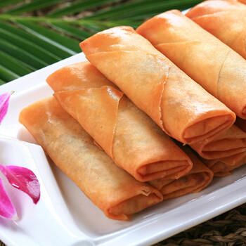 千味央厨黄金春卷豆沙馅260g*4袋共64个早点早餐食品半成品油炸小食主食 商品图0