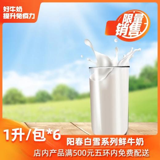 【农机院】阳春白雪系列纯牛奶1L*6包装 只限自提 商品图1