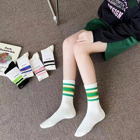 【49.9抢五双！中筒袜女】秋冬款加厚配鲨鱼裤袜子INS潮流百搭棉袜运动