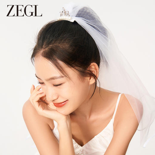 ZEGL设计师为爱加冕系列皇冠发箍女轻奢高级感仿珍珠发夹结婚发饰 商品图4