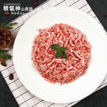 精气神 国产无抗山黑猪肉馅750g冷冻约70%瘦肉馅饺子 商品图4