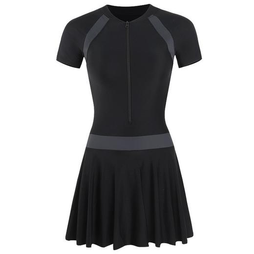 【美观舒适 保守大方得体！】精巧的连体泳衣，完美呈现女性的曲线美，优质面料舒适耐穿，时尚撞色设计让你在游泳池中毫不掉队。无论是冲浪、游泳还是走鱼跃，它都是你的随身伴侣！ 商品图4