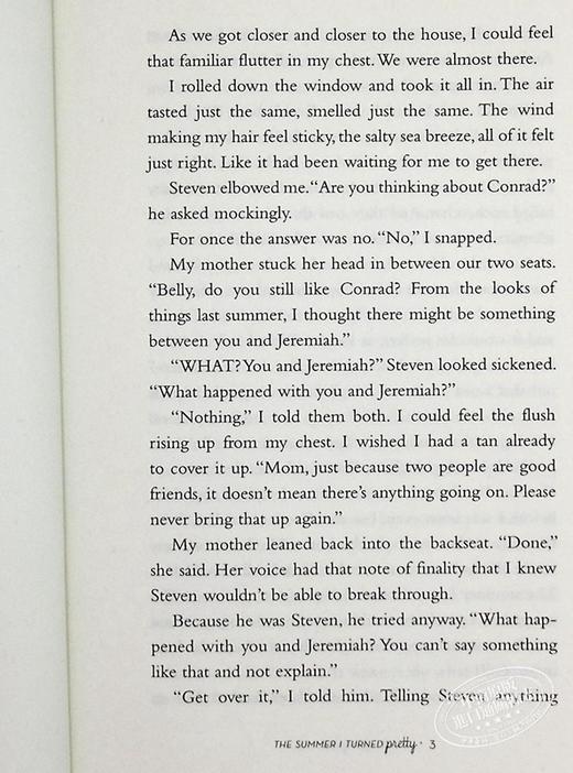 【中商原版】我变美的那夏天 1-3部 美国青春小甜剧原著小说 英文原版 The Summer I Turned Pretty 珍妮 汉 Jenny Han 商品图5