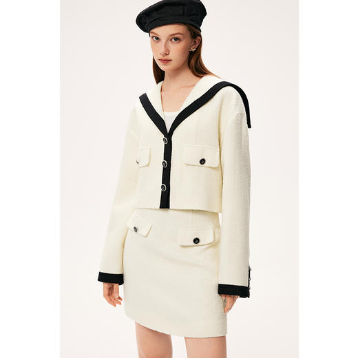 【严选】诗凡黎秋经典小A型短款半裙SE8340291 商品图1