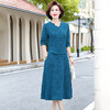 春秋季大码中老年女装女士中长款裙子，新款秋装妈妈装连衣裙TYWF-B1051DE8890 商品缩略图6