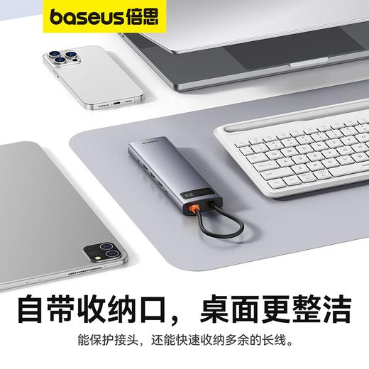 倍思 金属微光系列 十一合一 HUB扩展坞（Type-C to HDMI4K@60Hz*1+VGA*1+USB3.0*3+USB2.0*1+PD*1+RJ45*1+SD/TF*1+3.5mm*1) 商品图5