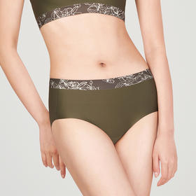 都市丽人纯色简约Vbra泳布平角女士内裤少女内裤LP364N