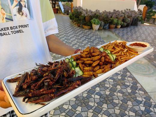 【澄涬古会食府】  虫三拼（竹虫，蚂蚱，蚕蛹） 商品图0