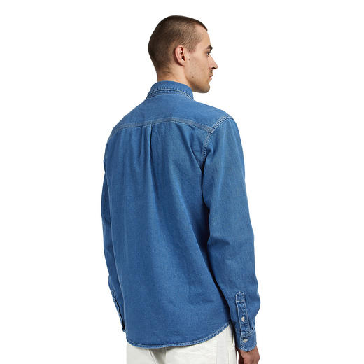 卡哈特 新款 刺绣小标 尖领扣领牛仔长袖衬衫 Z-10967 商品图4