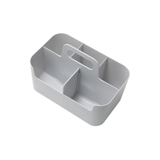 手提N塑料收纳篮 浅灰色 商品图2