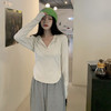 【秋季新款❗️连帽不规则T恤女】修身休闲学生上衣设计感长袖卫衣，潮流的不规则设计展现出属于你的个性 商品缩略图2