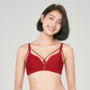 都市丽人自然舒适A杯适穿蕾丝内衣中厚款3/4杯常规文胸无钢圈二排扣新年本命年红品LB36M2 商品缩略图1