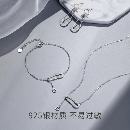 周大生曲别针手链女纯银轻奢小众高级感手饰高级感送女友礼物 商品图4
