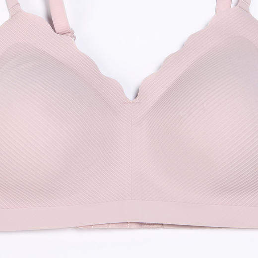 都市丽人Vbra罗纹锦泳零感内衣中厚款3/4杯无钢圈三排扣LB36N2 商品图5