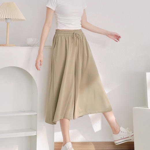 【小个子救星】王炸裤型遮肉神器七分阔腿裤 舒适亲肤 垂感抗皱 显高显瘦 时尚百搭 商品图6