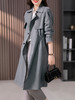 YX【定制25天】风衣外套女韩系风格穿搭2023秋季新款设计感系带中长款大衣 商品缩略图0