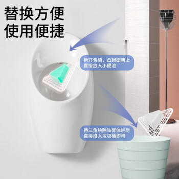 鼎盟（Dienmern）小便斗三角块除味剂12块 小便池男厕所过滤网芳香球尿斗消臭除臭 商品图1