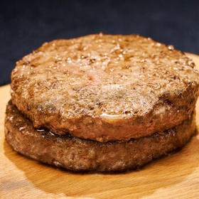 鲜京采 谷饲牛肉汉堡饼1.44kg（12片）牛肉饼 牛肉馅 学生早餐 牛肉丸