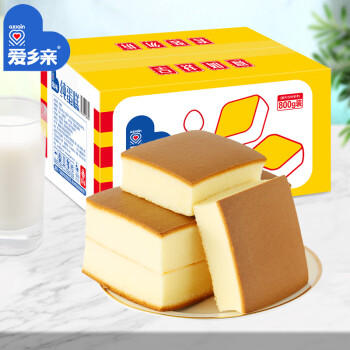 爱乡亲纯蛋糕营养早餐面包充饥夜宵鸡蛋糕零食点心休闲食品800g 商品图0