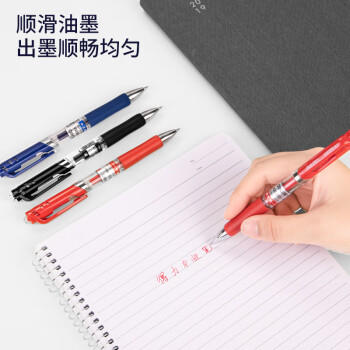 得力（deli）S01中性笔签字笔 0.5mm经典办公按动笔水笔 黑色 12支/盒 商品图3