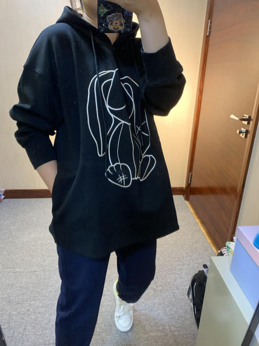 水淼2023秋冬新款休闲宽松显瘦帽衫小衫7722 商品图14