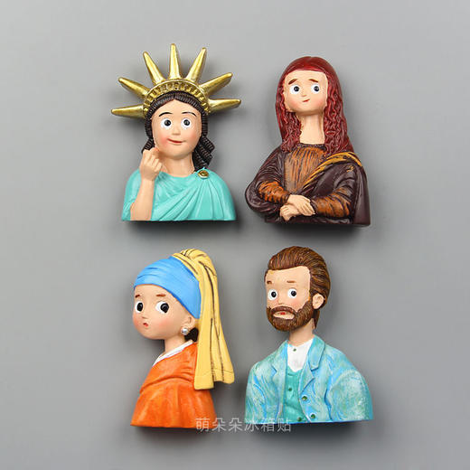 卡通梵高冰箱贴磁吸网红冰箱贴3d立体贴装饰贴磁铁 商品图0
