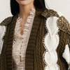谜底针织开衫女2023秋新款复古文艺手钩绣花V领宽松毛衫233MZ1257 商品缩略图3