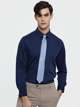 callisto深蓝色竹纤维衬衫长袖 ASSTL076X DB