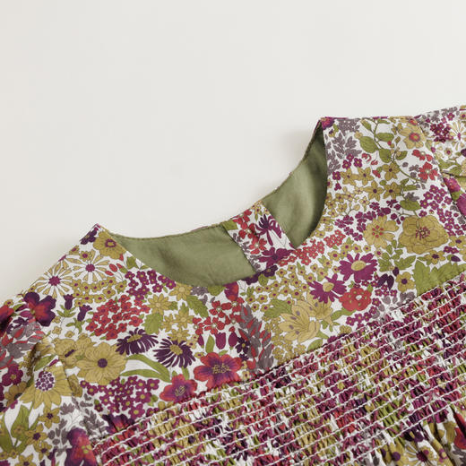 【马克珍妮 芦芙】秋装新款女童花丛纯棉碎花连衣裙 231535 商品图3