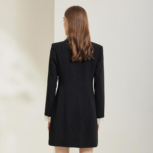 RE8A7斯尔丽瑟俪2023秋季新款法式浪漫蕾丝内搭假两件式连衣裙 商品图1