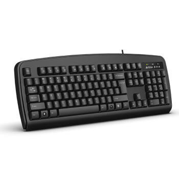 双飞燕（A4TECH）KB-8U 104键有线键盘 薄膜键盘台式电脑键盘办公键盘办公打字手感好大回车键 USB接口 黑色 有线 商品图2