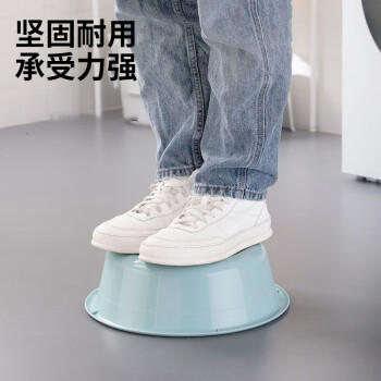 茶花 洗脸盆27cm1只小盆子加厚塑料盆儿童洗衣盆泡脚盆水盆洗菜盆 商品图0