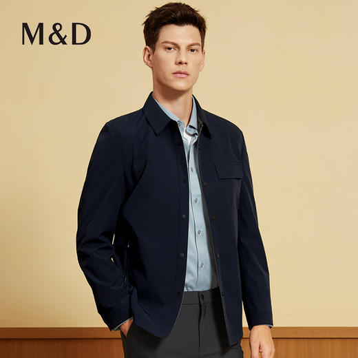 【三防面料】MD名盾男士行政夹克按扣衬衫款防水防污秋季商务外套 商品图1