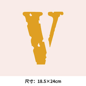 英文字母V热转印烫画贴M卫衣高级潮牌衣服定做烫图白墨2023新款