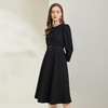 NG812斯尔丽瑟俪2023秋季新款领口手工编制时尚收腰A摆泡泡袖连衣裙 商品缩略图2