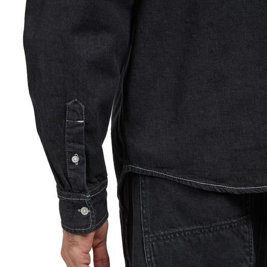 卡哈特 新款 刺绣小标 尖领扣领牛仔长袖衬衫 Z-10967 商品图9