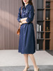 YX【现货7天】牛仔连衣裙女高级感2023夏季新款法式气质高腰设计感长裙子 商品缩略图2